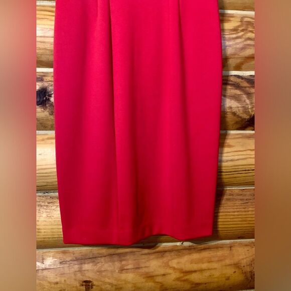 Calvin Klein True Red Sheath Dress Size 4 - Picture 10 of 11